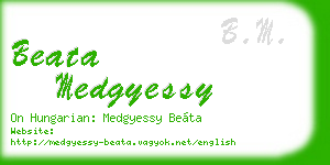 beata medgyessy business card